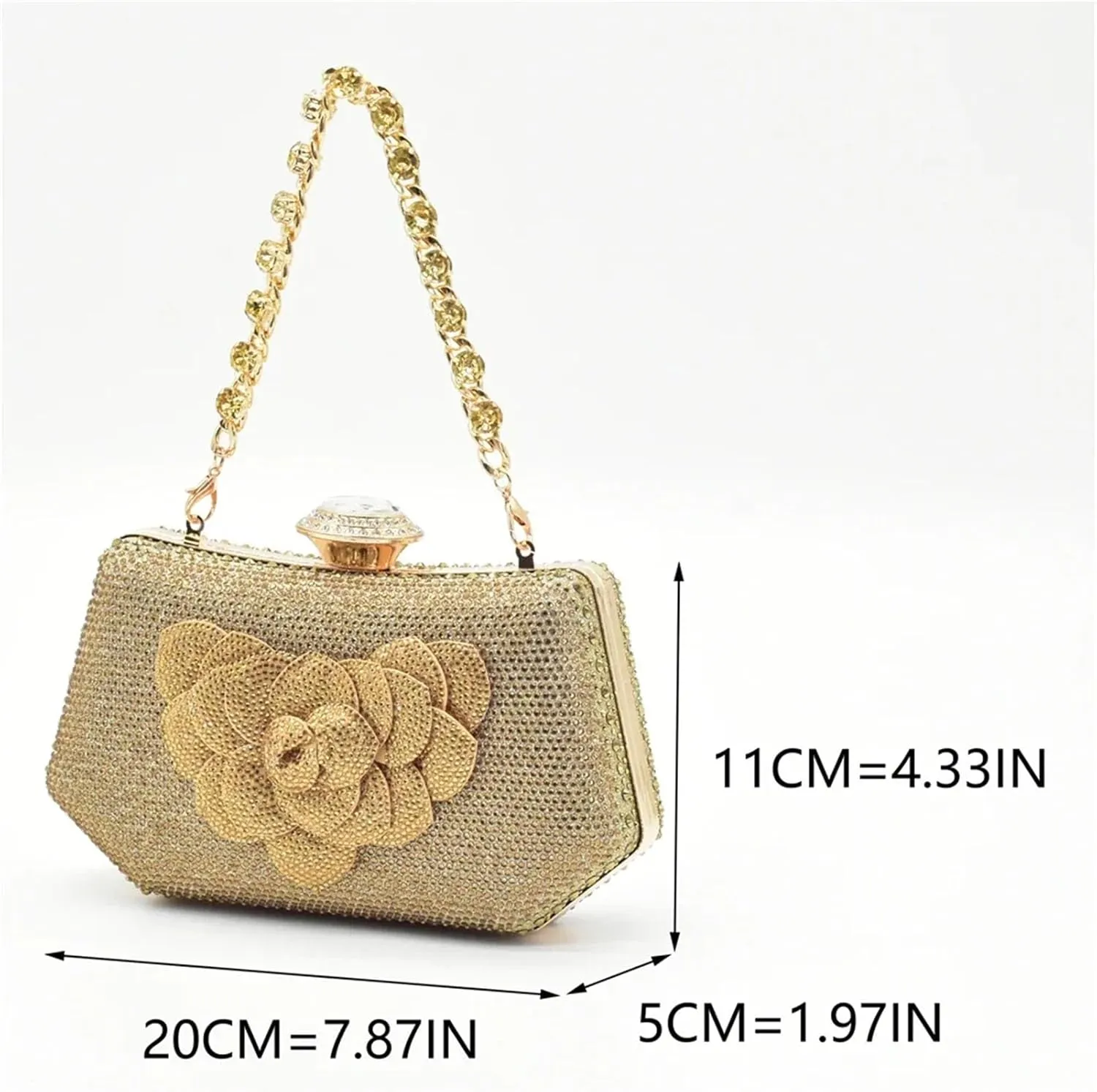 Women's Nigerian Party Set - Italian Rhinestone Heels & Handbag for Weddings