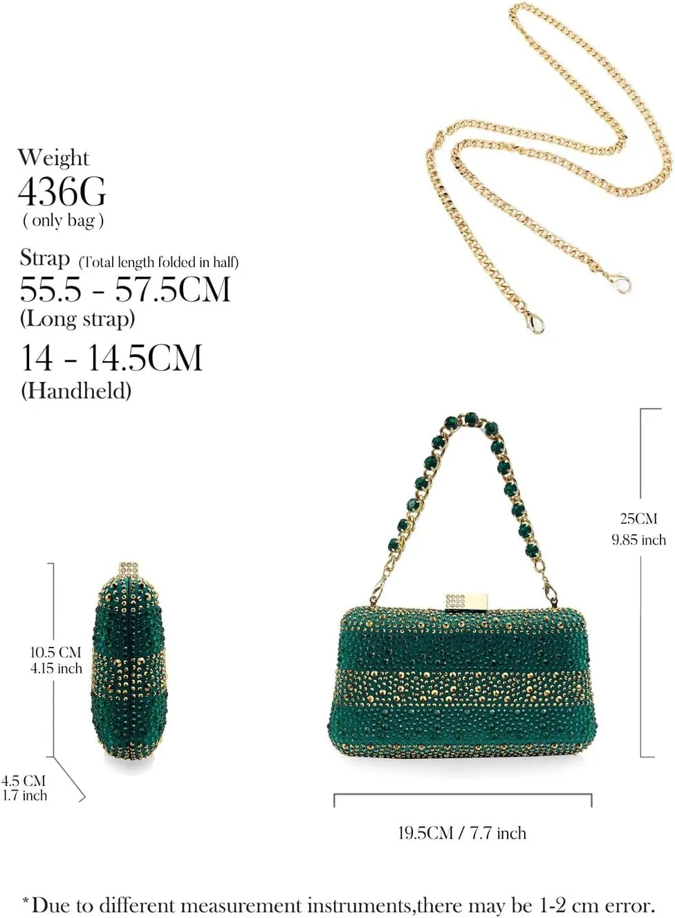 Women's Nigerian Rhinestone Heels & Clutch - Party Wedding Set