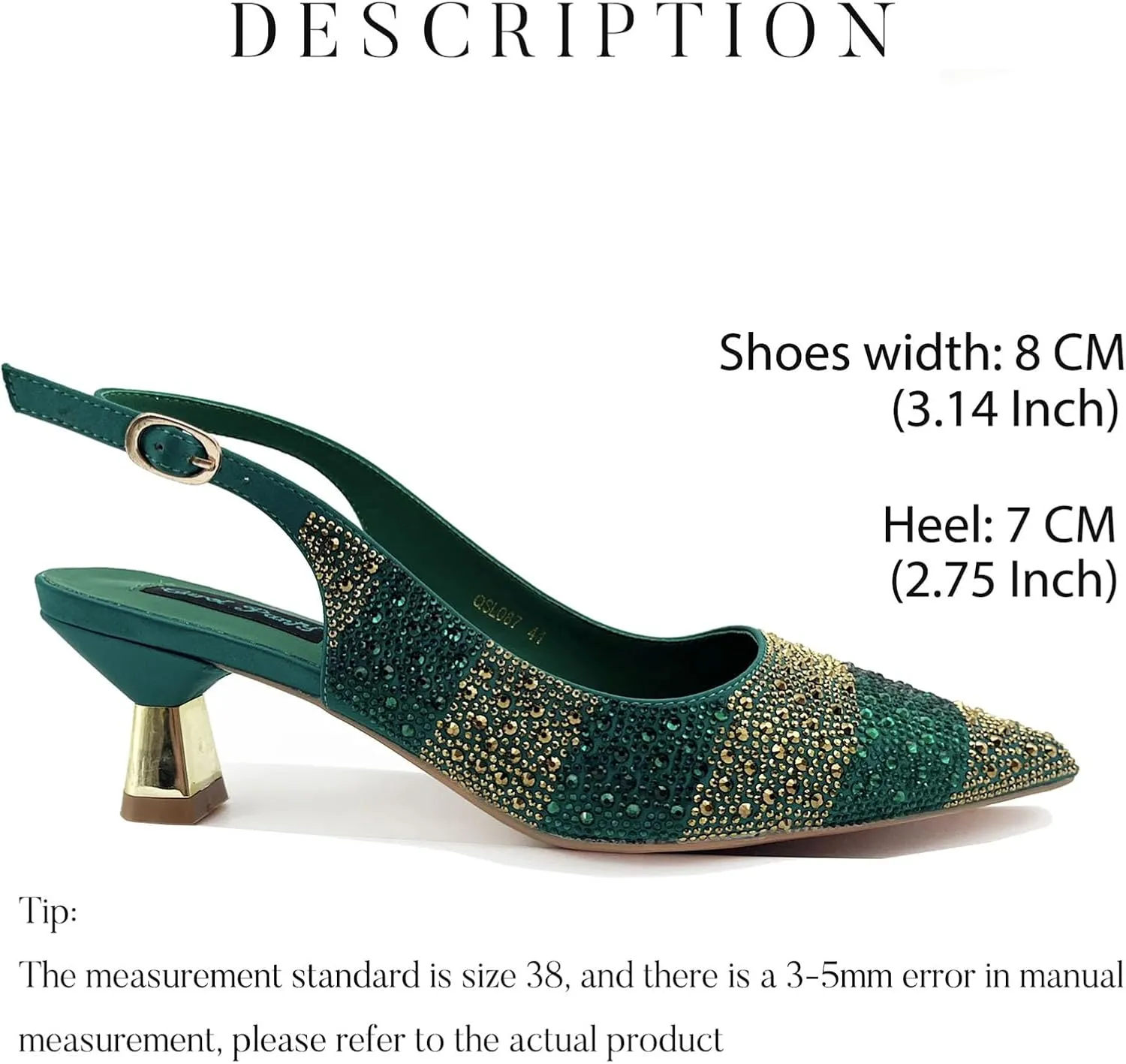 Women's Nigerian Rhinestone Heels & Clutch - Party Wedding Set
