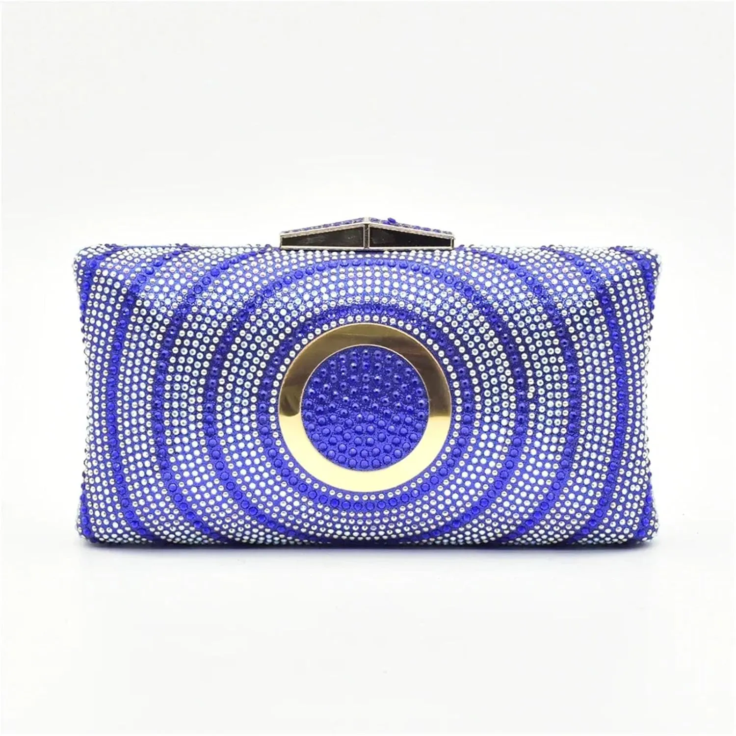 Women's Royal Blue African-Italian Set - Pumps & Clutch for Nigerian Weddings and Evening Parties