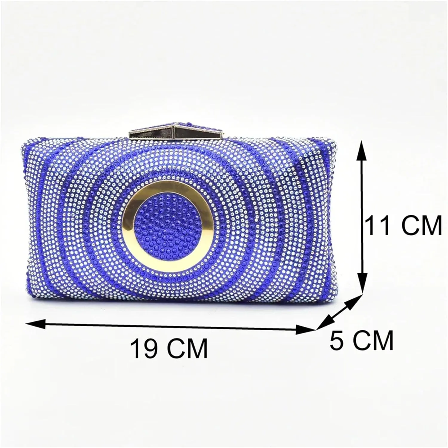 Women's Royal Blue African-Italian Set - Pumps & Clutch for Nigerian Weddings and Evening Parties