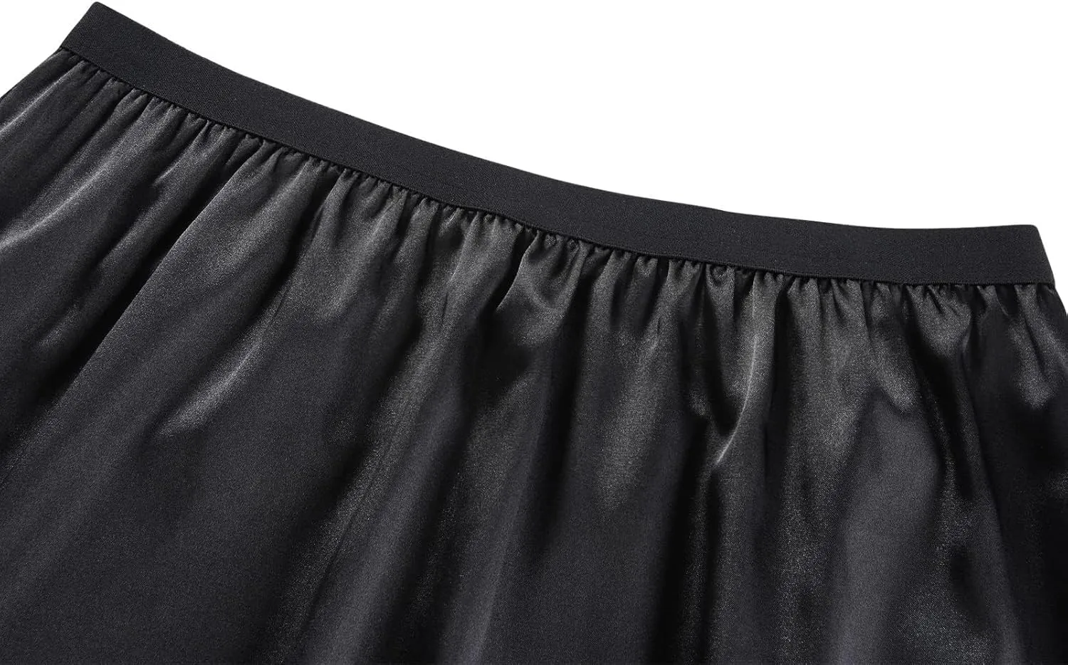 Women's Satin Half Slip Lace Long Underskirt Skirt Slip High Waisted Long Slips for Dresses Lingerie Long Skirt