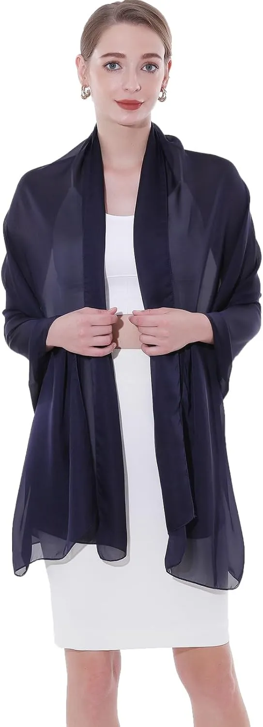 Womens Scarf Pashmina Shawls and Wraps for Evening Dresses Like Chiffon Silk Scarf for Bridal Weddings