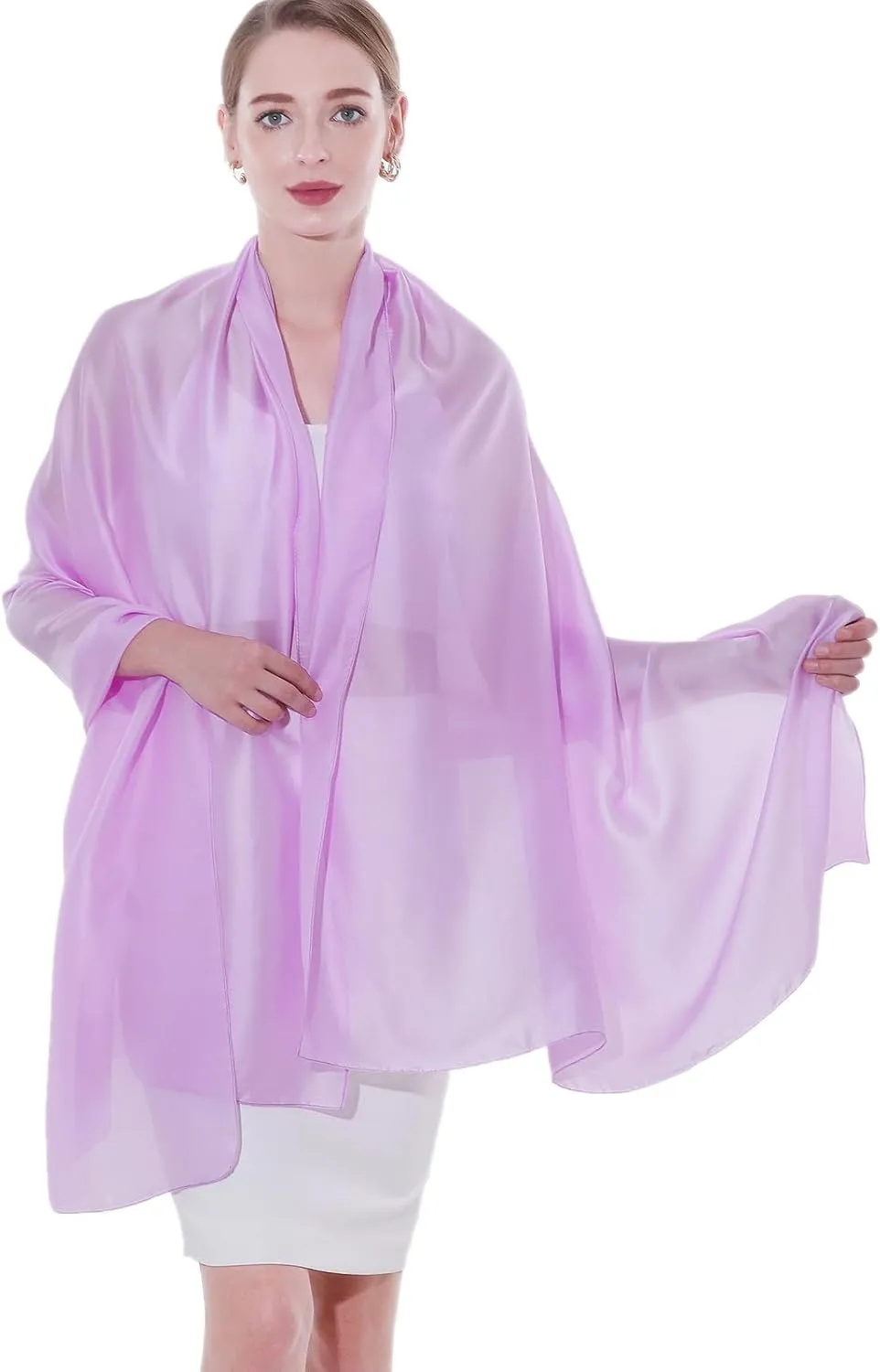 Womens Scarf Pashmina Shawls and Wraps for Evening Dresses Like Chiffon Silk Scarf for Bridal Weddings