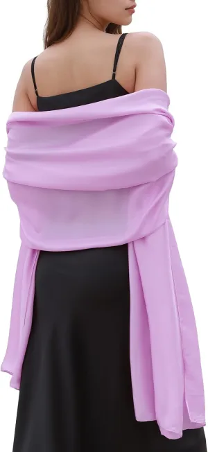 Womens Scarf Pashmina Shawls and Wraps for Evening Dresses Like Chiffon Silk Scarf for Bridal Weddings