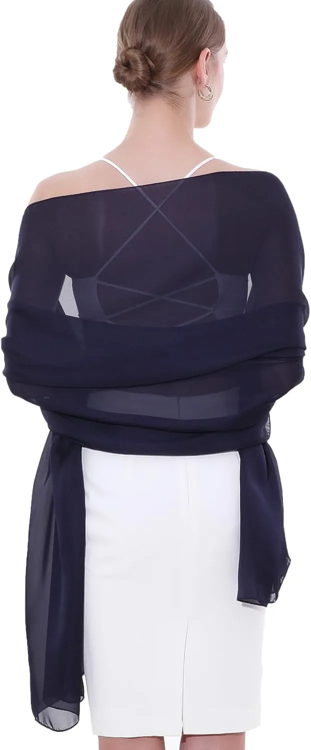 Womens Scarf Pashmina Shawls and Wraps for Evening Dresses Like Chiffon Silk Scarf for Bridal Weddings
