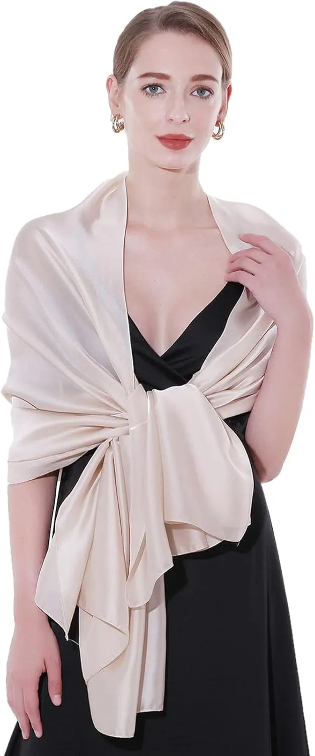 Womens Scarf Pashmina Shawls and Wraps for Evening Dresses Like Chiffon Silk Scarf for Bridal Weddings