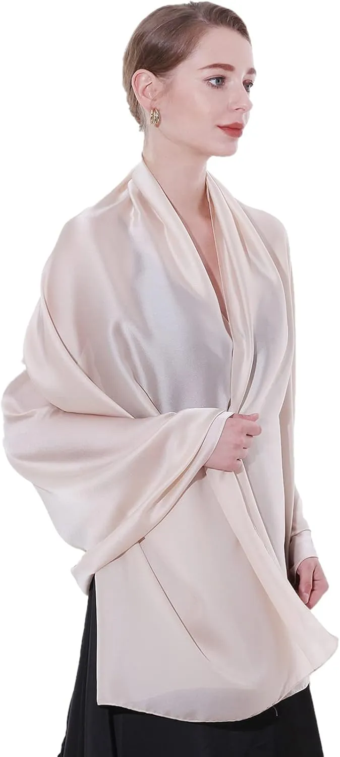 Womens Scarf Pashmina Shawls and Wraps for Evening Dresses Like Chiffon Silk Scarf for Bridal Weddings