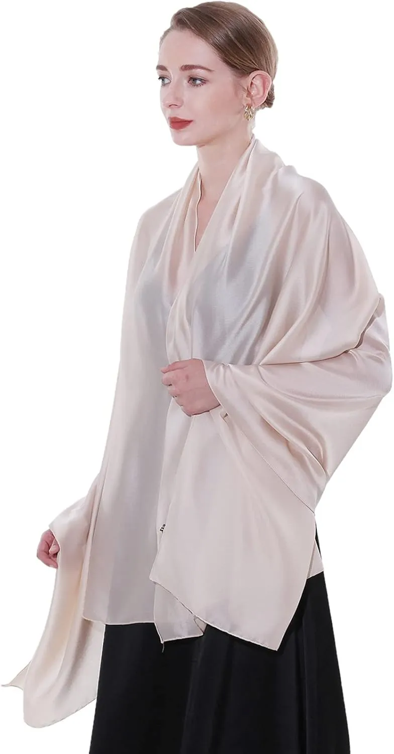 Womens Scarf Pashmina Shawls and Wraps for Evening Dresses Like Chiffon Silk Scarf for Bridal Weddings