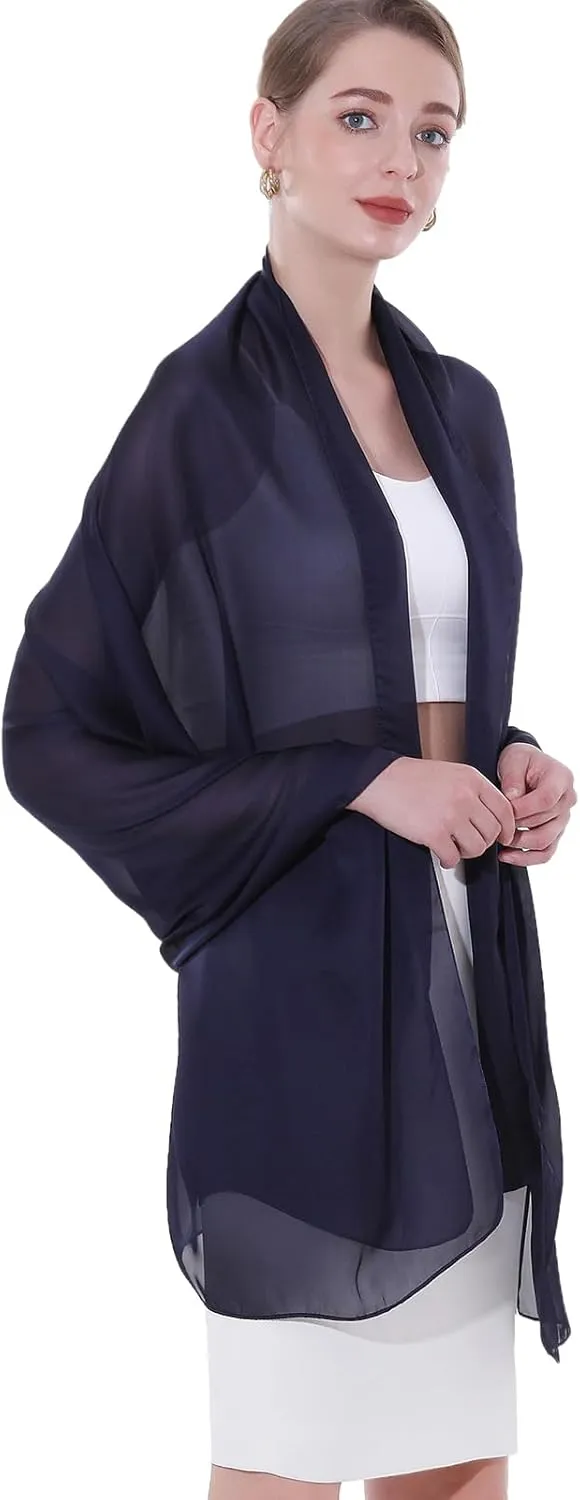 Womens Scarf Pashmina Shawls and Wraps for Evening Dresses Like Chiffon Silk Scarf for Bridal Weddings