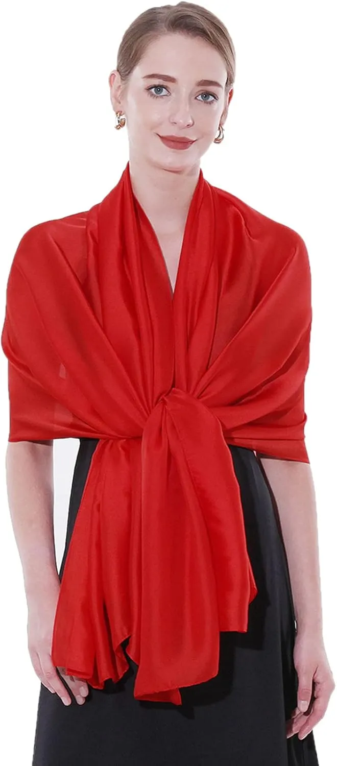 Womens Scarf Pashmina Shawls and Wraps for Evening Dresses Like Chiffon Silk Scarf for Bridal Weddings
