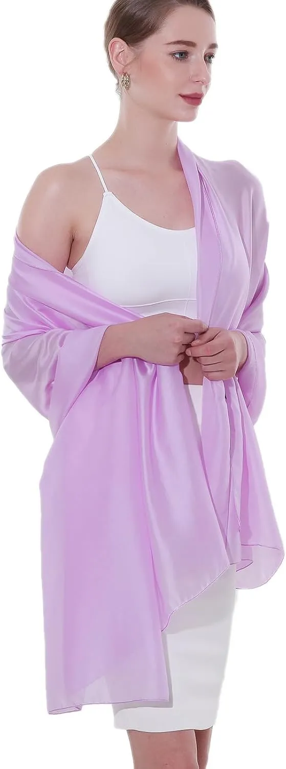 Womens Scarf Pashmina Shawls and Wraps for Evening Dresses Like Chiffon Silk Scarf for Bridal Weddings