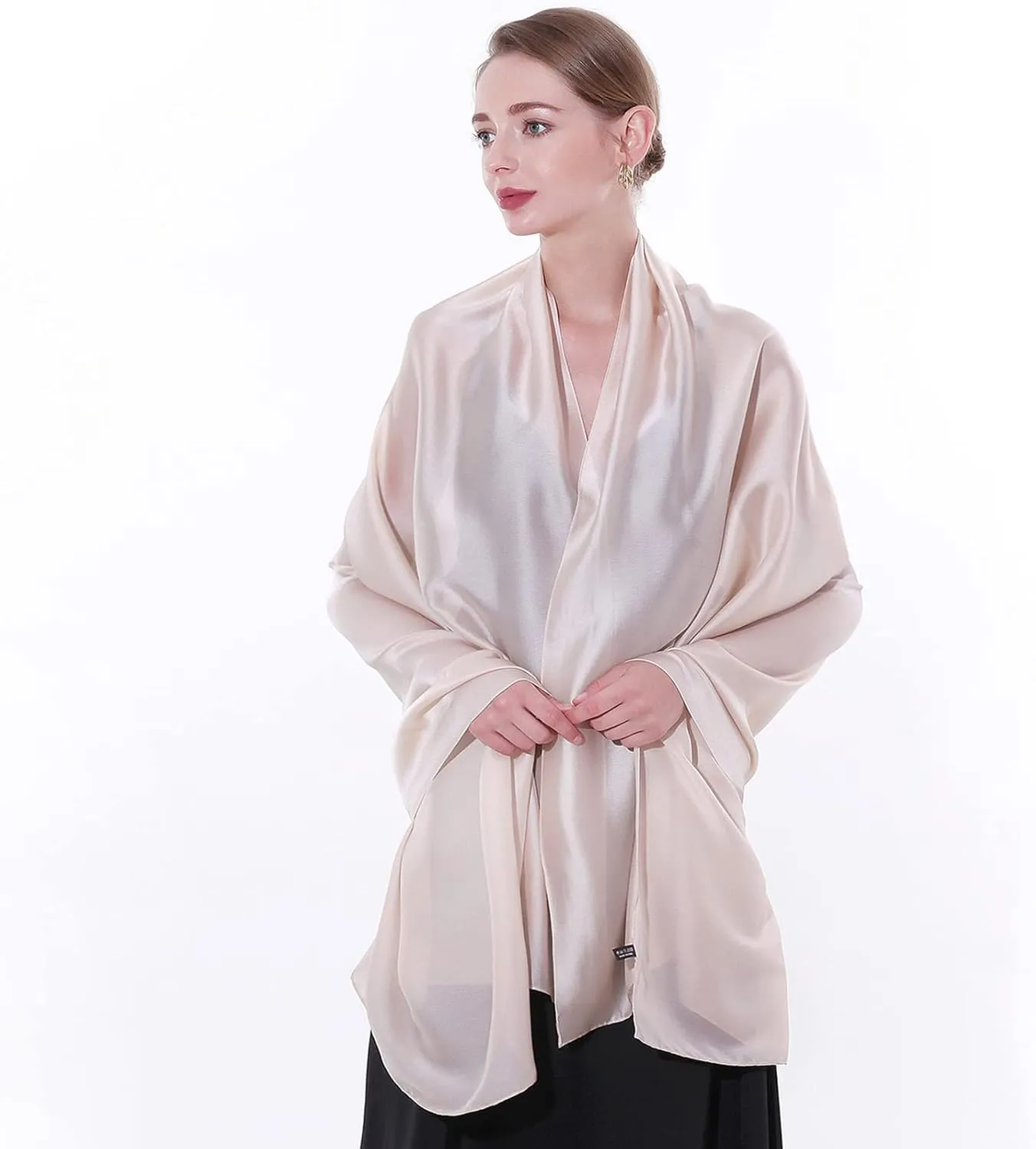 Womens Scarf Pashmina Shawls and Wraps for Evening Dresses Like Chiffon Silk Scarf for Bridal Weddings