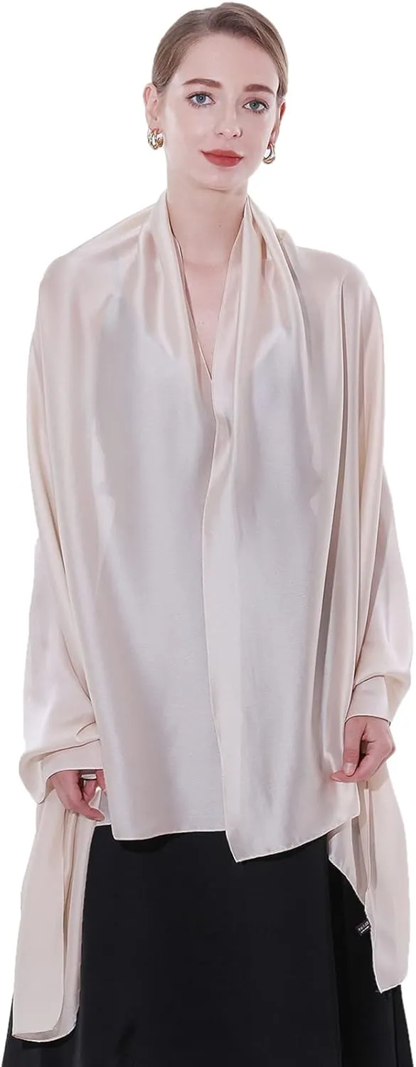 Womens Scarf Pashmina Shawls and Wraps for Evening Dresses Like Chiffon Silk Scarf for Bridal Weddings