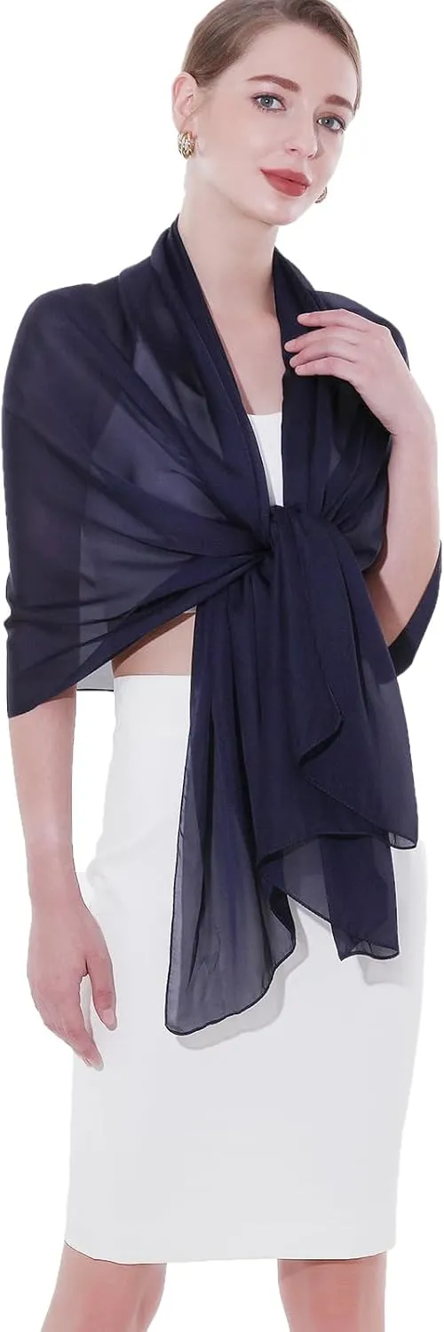Womens Scarf Pashmina Shawls and Wraps for Evening Dresses Like Chiffon Silk Scarf for Bridal Weddings