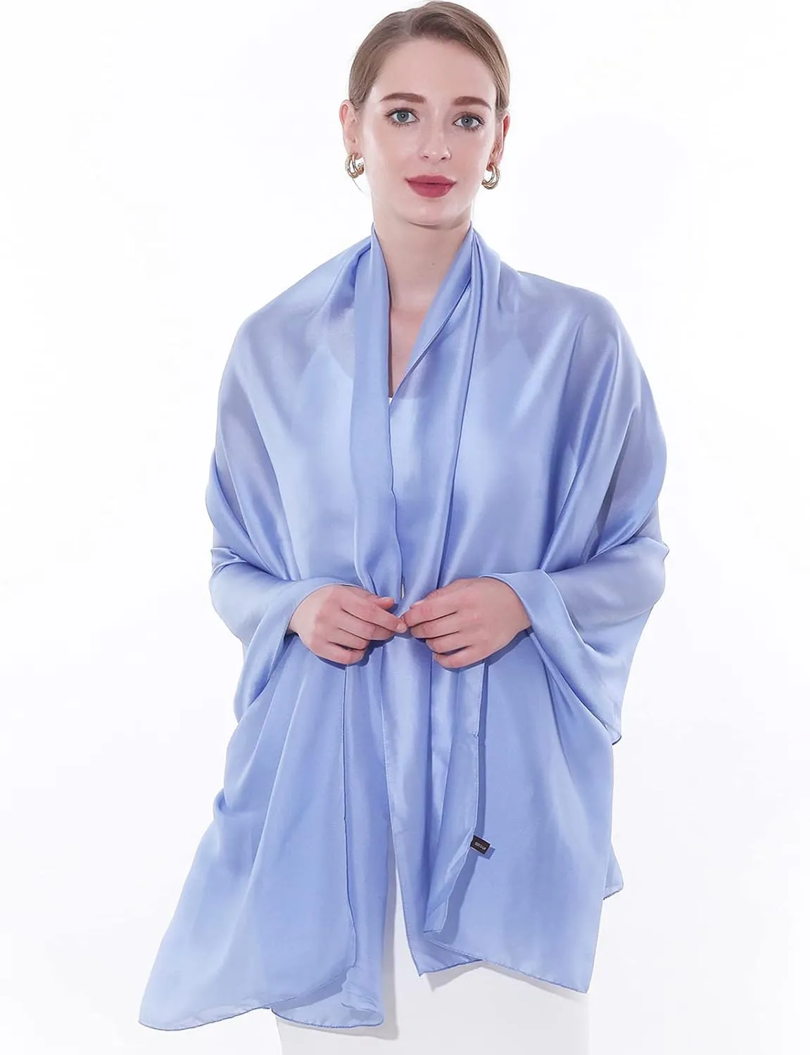 Womens Scarf Pashmina Shawls and Wraps for Evening Dresses Like Chiffon Silk Scarf for Bridal Weddings