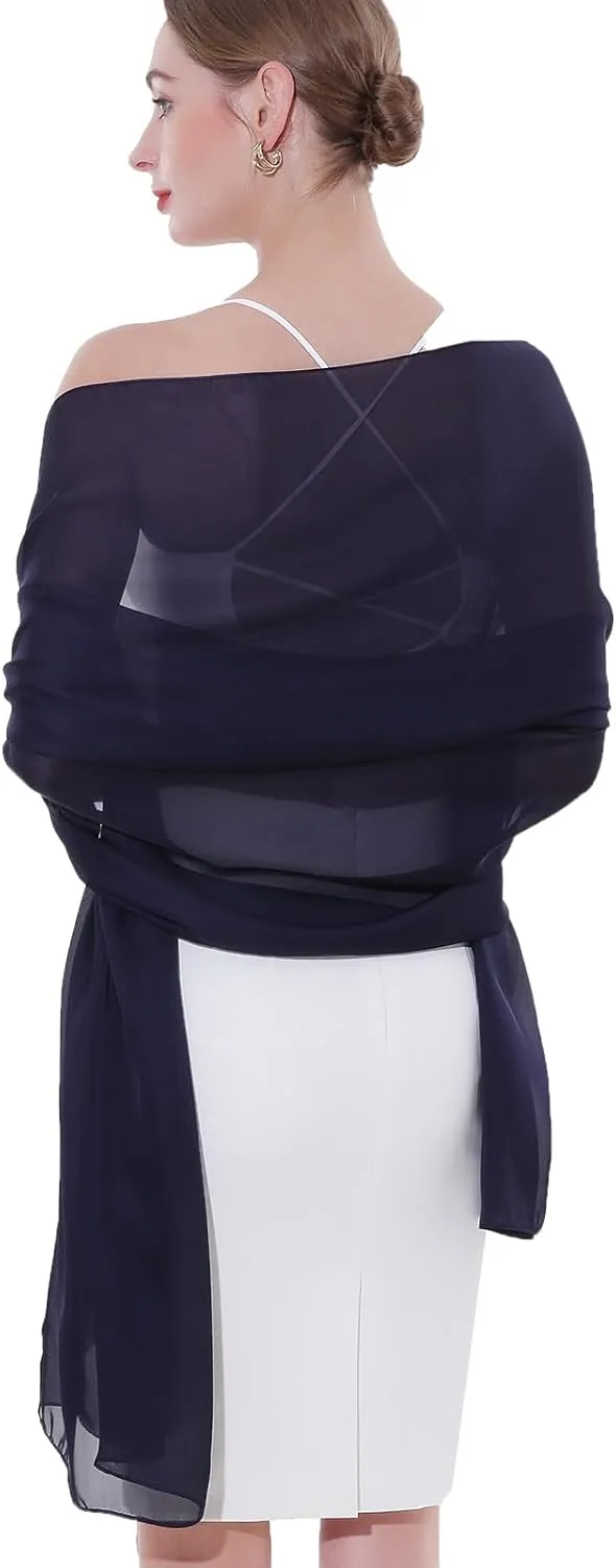 Womens Scarf Pashmina Shawls and Wraps for Evening Dresses Like Chiffon Silk Scarf for Bridal Weddings