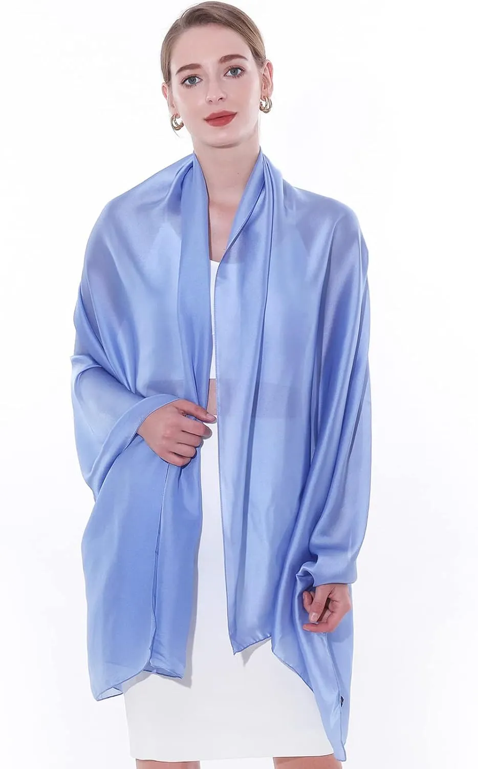 Womens Scarf Pashmina Shawls and Wraps for Evening Dresses Like Chiffon Silk Scarf for Bridal Weddings