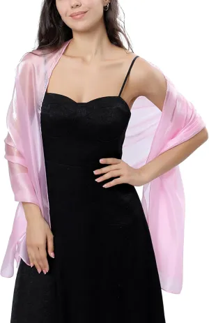 Womens Shawl Wedding Shawl Wraps for Evening Dresses Party Wraps Elegant Soft Sheer Chiffon Stole Bride Wedding Scarf