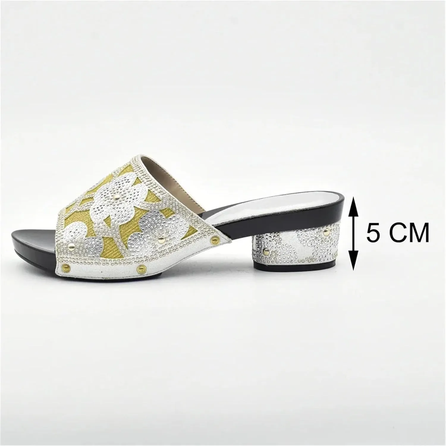 Women's Silver African-Italian Set - Matching Pumps & Clutch for Nigerian Weddings and Evening Parties