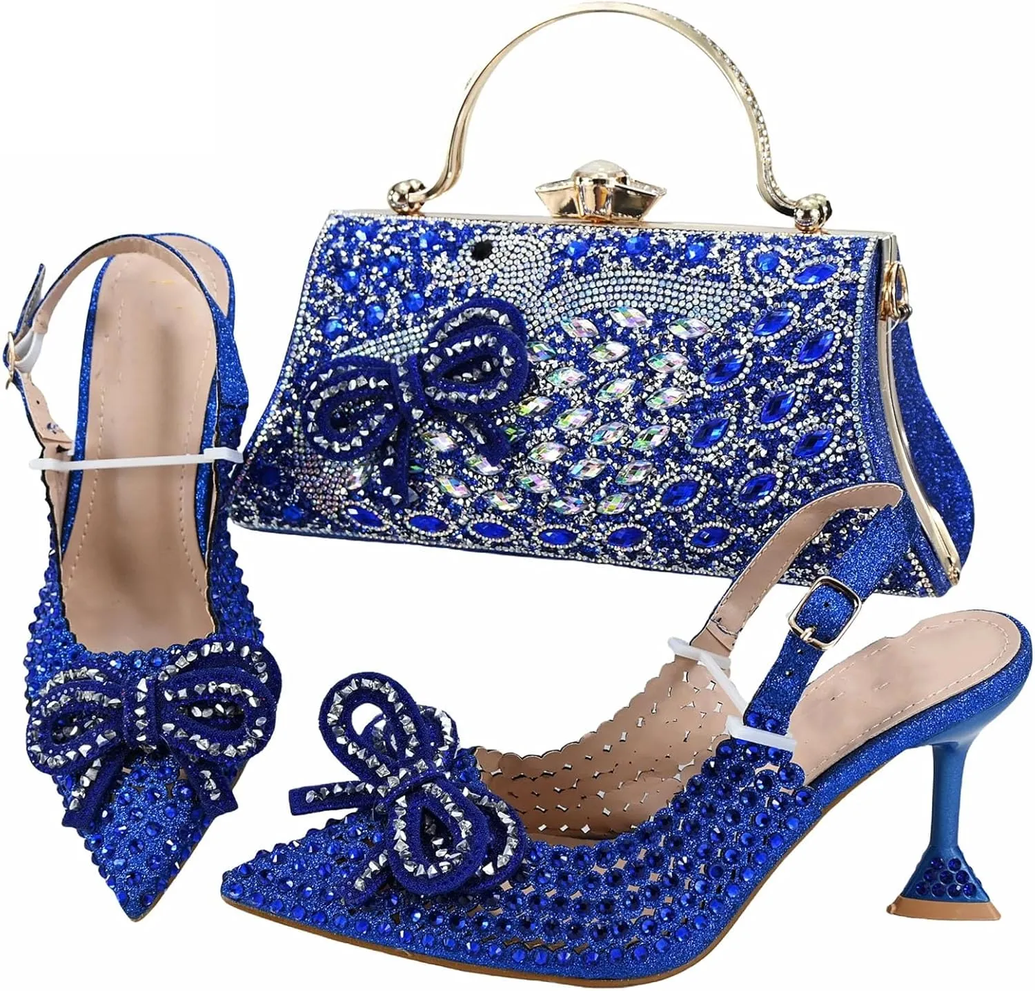 Women's Silver Italian Mature Pumps & Clutch - Elegance for Weddings