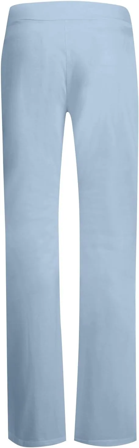 Women's Slim Bootcut Stretch Pants Gym Workout Leggings Yoga Pants for Women Ladies Comfy Straight Leg Sweatpants