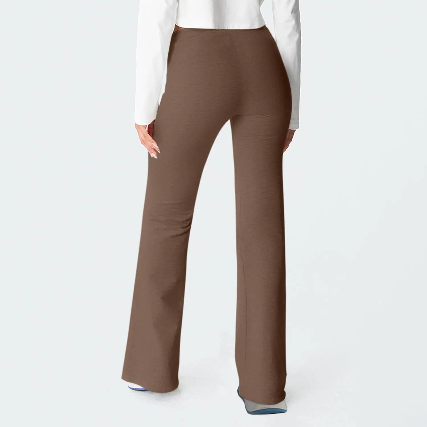 Women's Slim Bootcut Stretch Pants Gym Workout Leggings Yoga Pants for Women Ladies Comfy Straight Leg Sweatpants