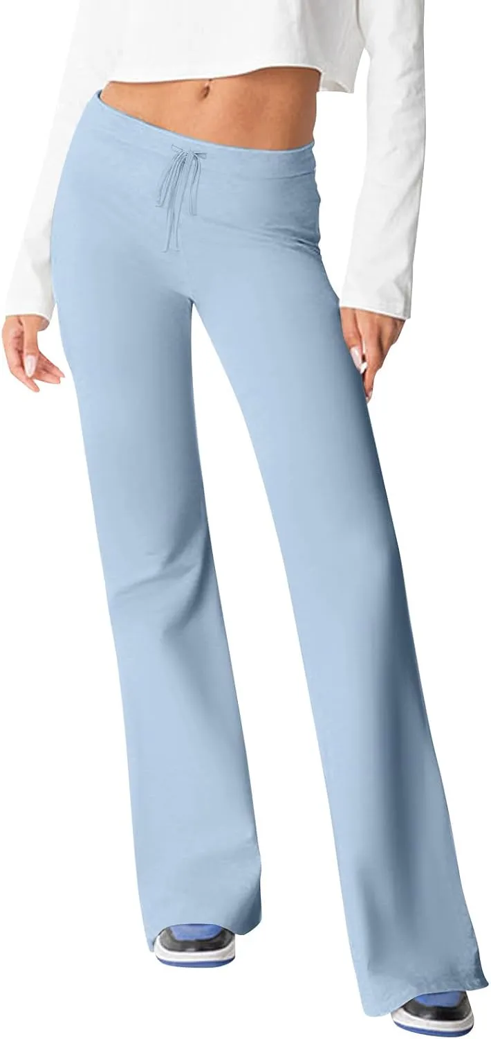 Women's Slim Bootcut Stretch Pants Gym Workout Leggings Yoga Pants for Women Ladies Comfy Straight Leg Sweatpants
