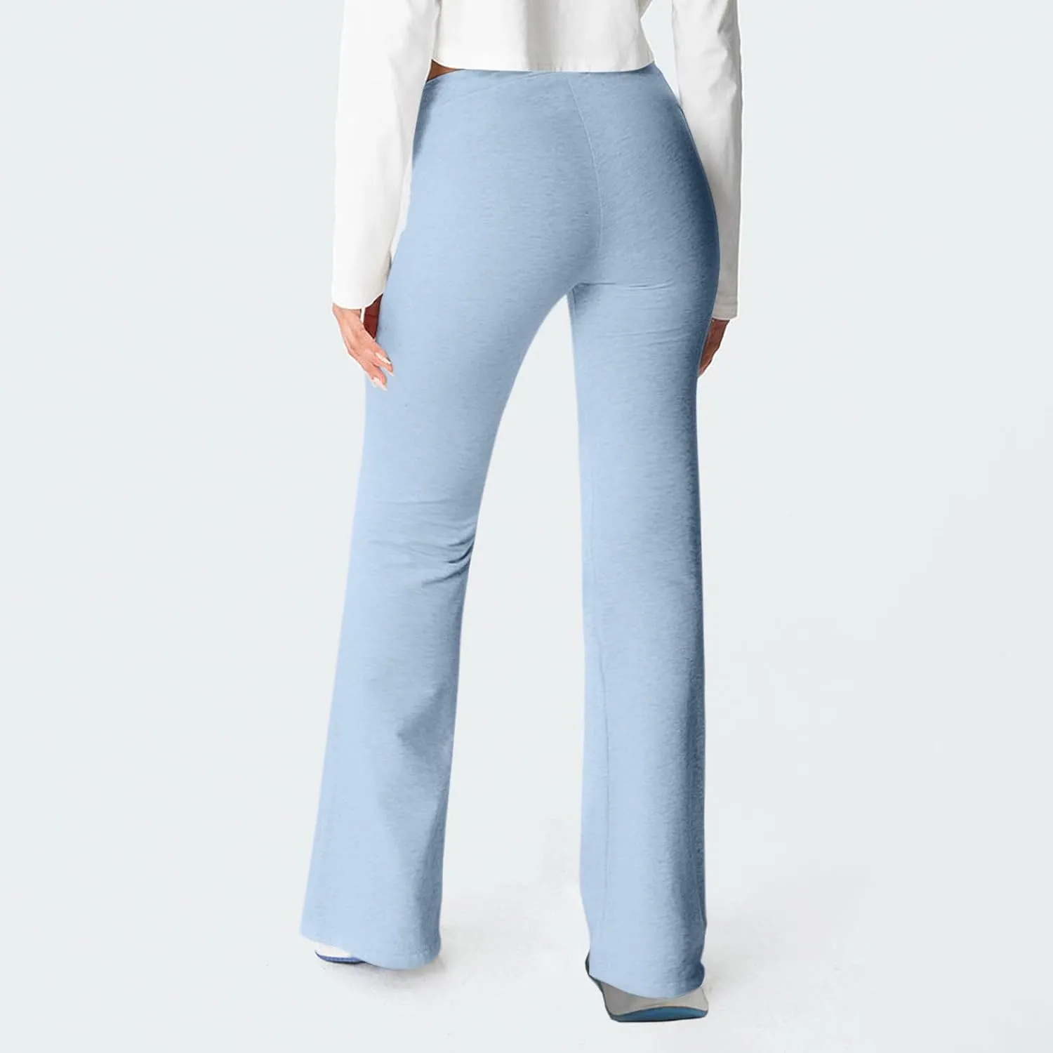 Women's Slim Bootcut Stretch Pants Gym Workout Leggings Yoga Pants for Women Ladies Comfy Straight Leg Sweatpants