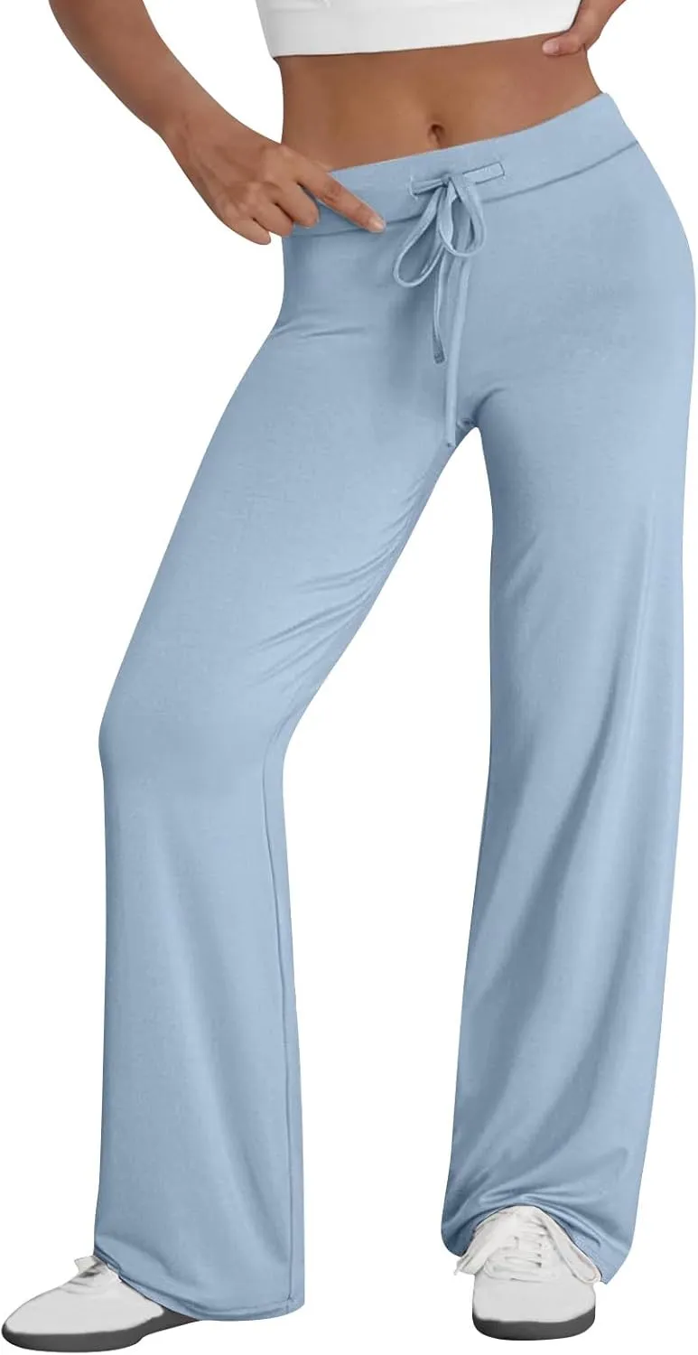 Women's Slim Bootcut Stretch Pants Gym Workout Leggings Yoga Pants for Women Ladies Comfy Straight Leg Sweatpants