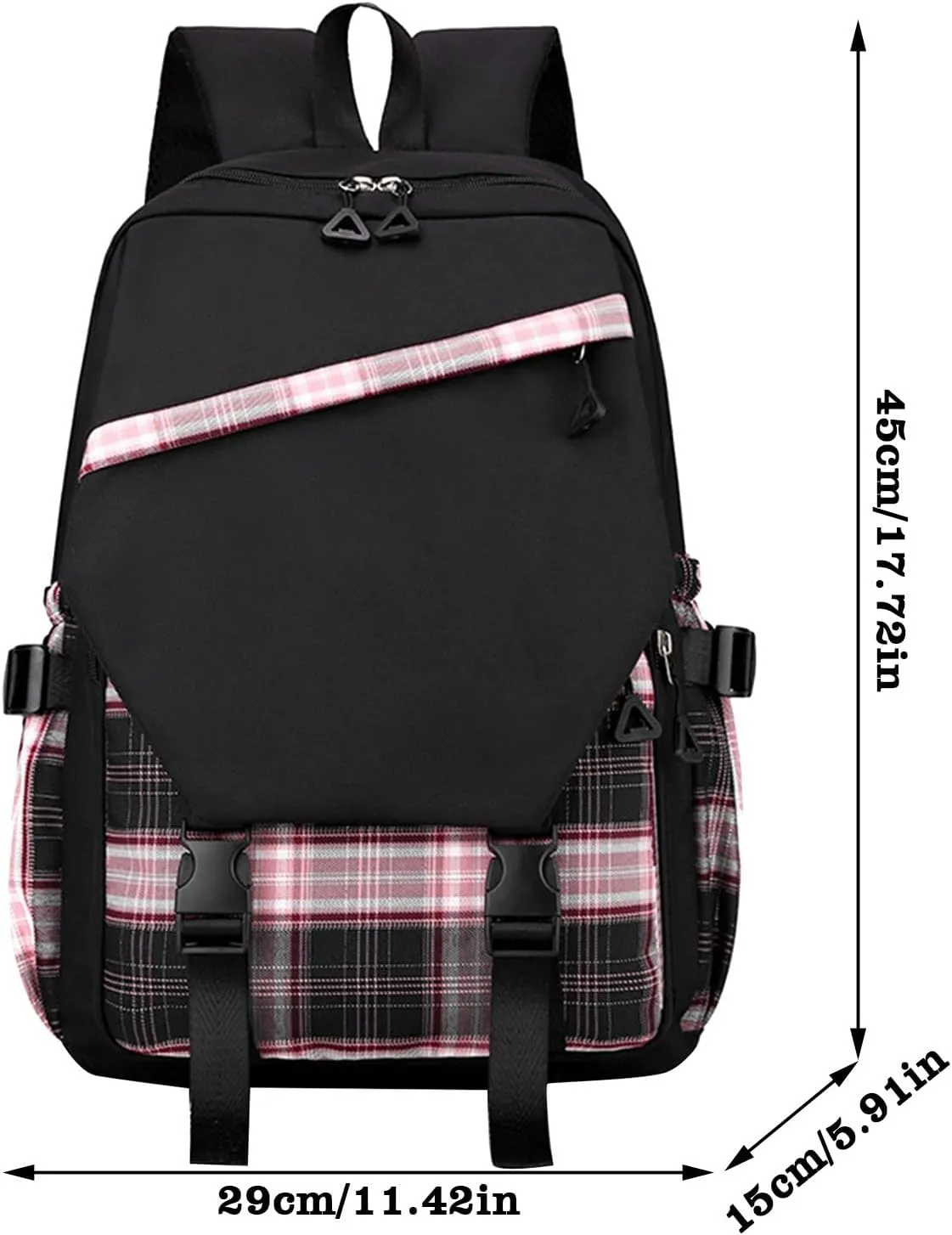 Women's Travel Cloth Lightweight Fashion Backpack Cute Bookbags for College School Travel Mini Purses for Women(Black)