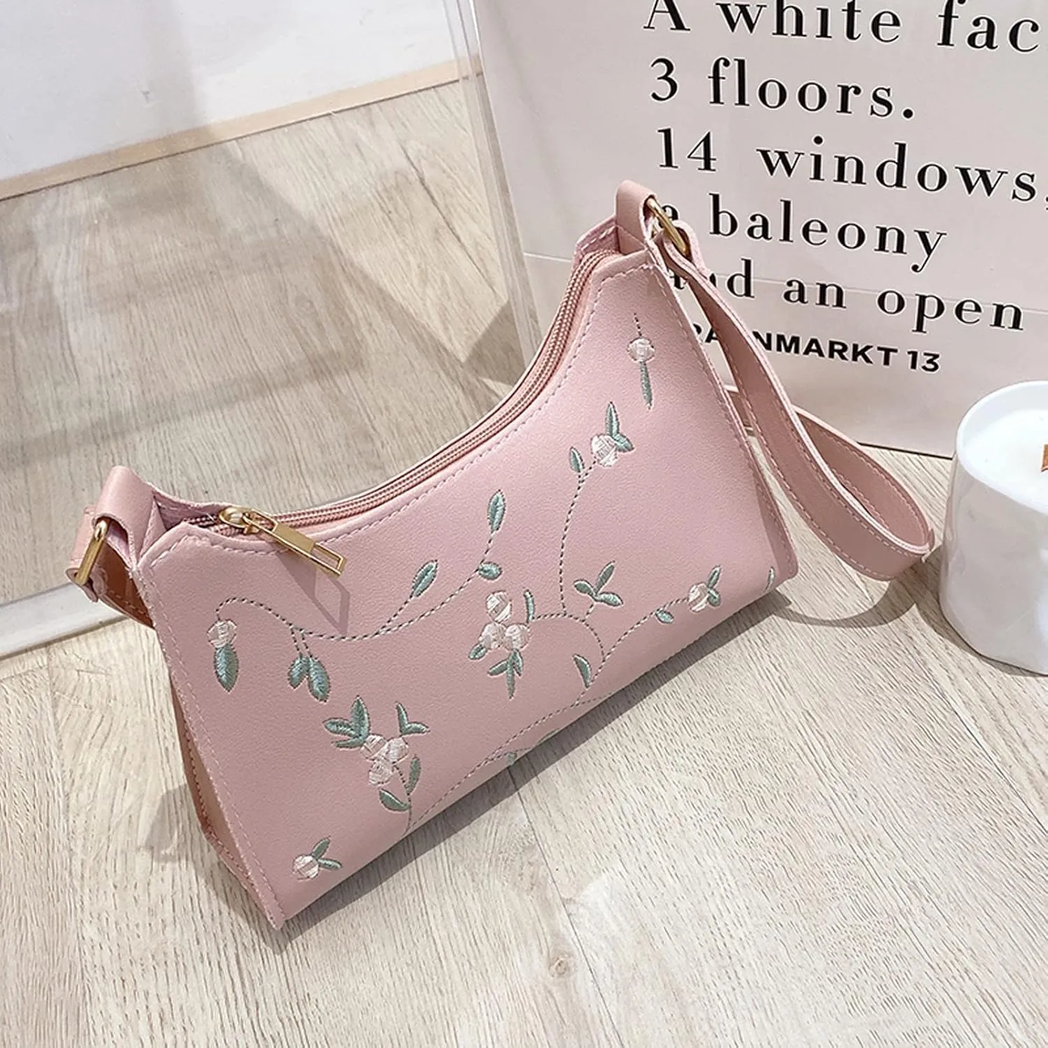 Women's Trendy Purses Vegan Leather Hobo Handbags Fashion Canvas Hippie Crossbody Bags Travel Bag with Zipper(One Size)