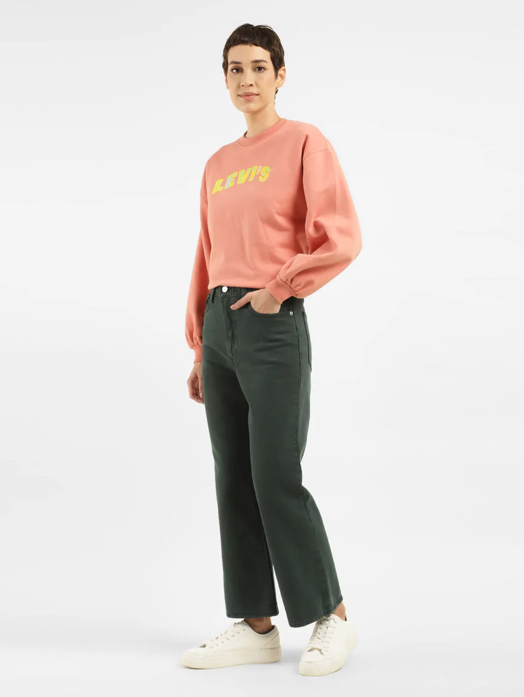 Women's White Bootcut Fit High Rise Jeans