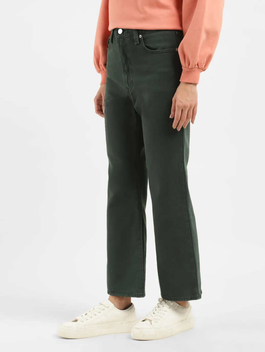 Women's White Bootcut Fit High Rise Jeans