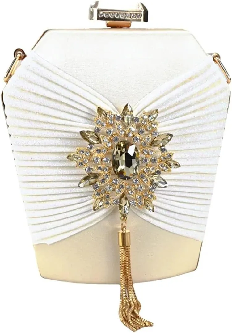 Women's Winter White Italian Low Heel Pumps & Clutch - Elegant Wedding Party Set