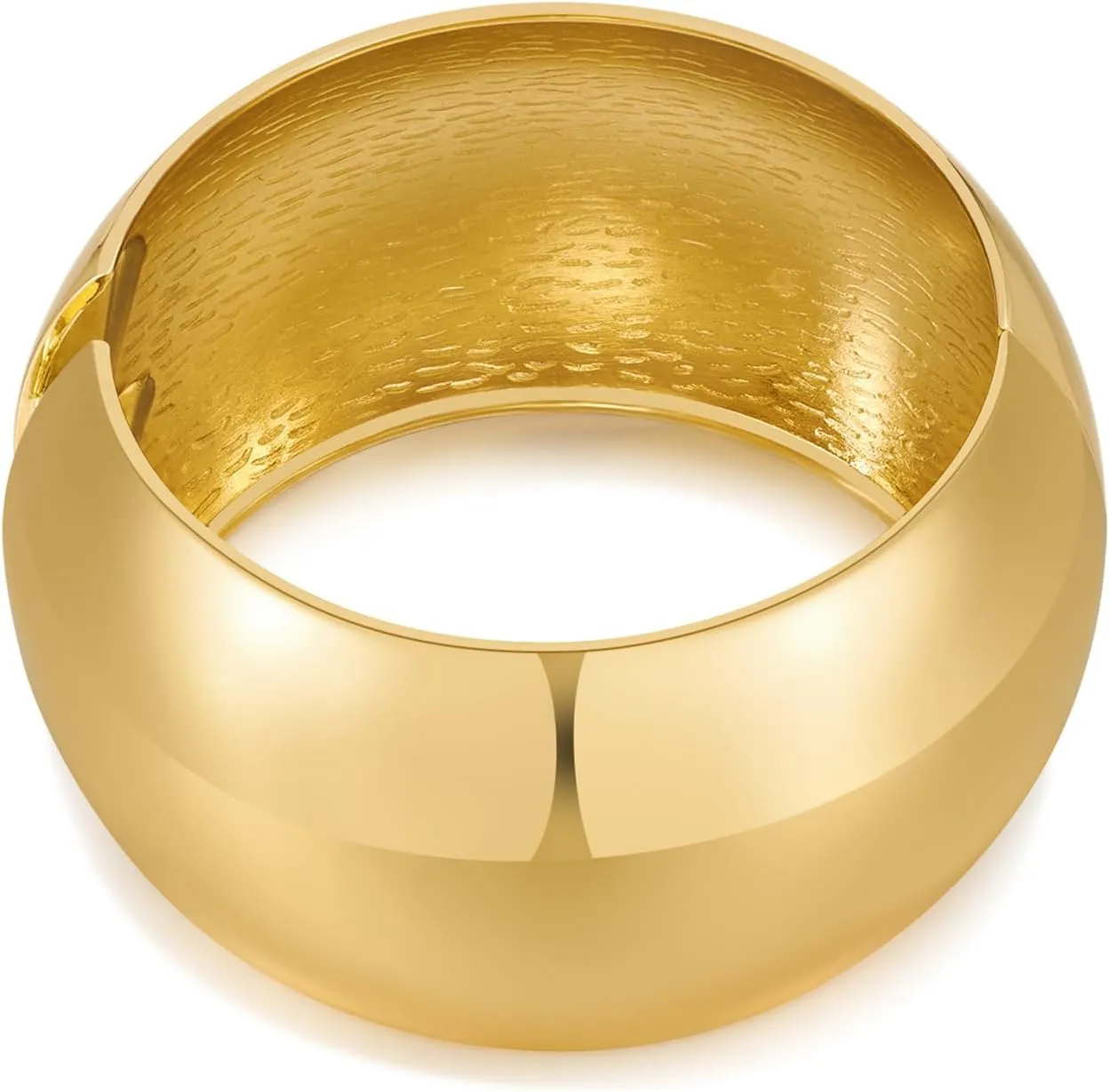 WOWORAMA Extra Wide Chunky Bangle Bracelets for Women Heavy Thick Gold Hinged Cuff Bangles Exaggerated Bold Statement Bracelet Boho Hinge Wrist Wrap Cuff Bracelet