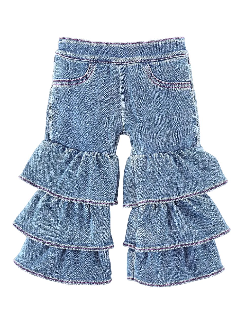 Wrangler Kid's Little Tiered Flare In Makenna Jeans