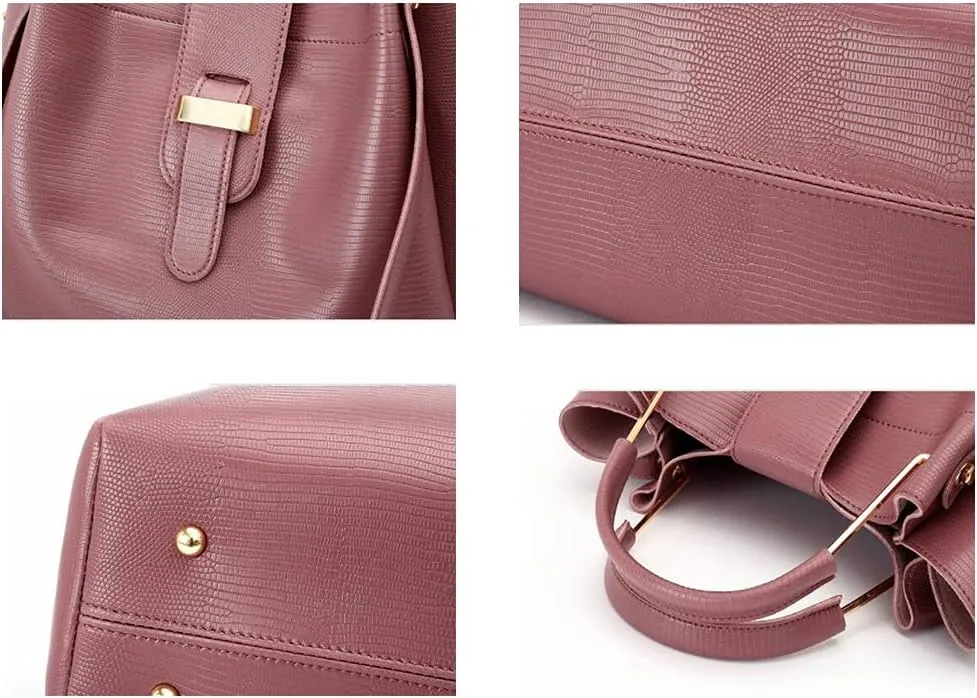 YAQUNICER Women Soft Synthetic PU Leather Ladies Satchel Crossbody Hobo 2pcs Simplicity Handbags Shoulder Clutches