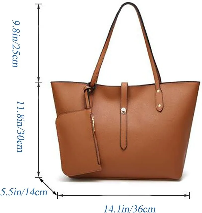 YAQUNICER Women Synthetic PU Leather Ladies Satchel Crossbody Hobo Large Capacity Top-Handle Handbags Shoulde Clutches Purse