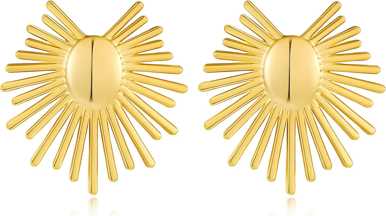 YUJIE Gold Chunky Earrings for Women Geometric Stud Earrings Summer Fashion Jewelry
