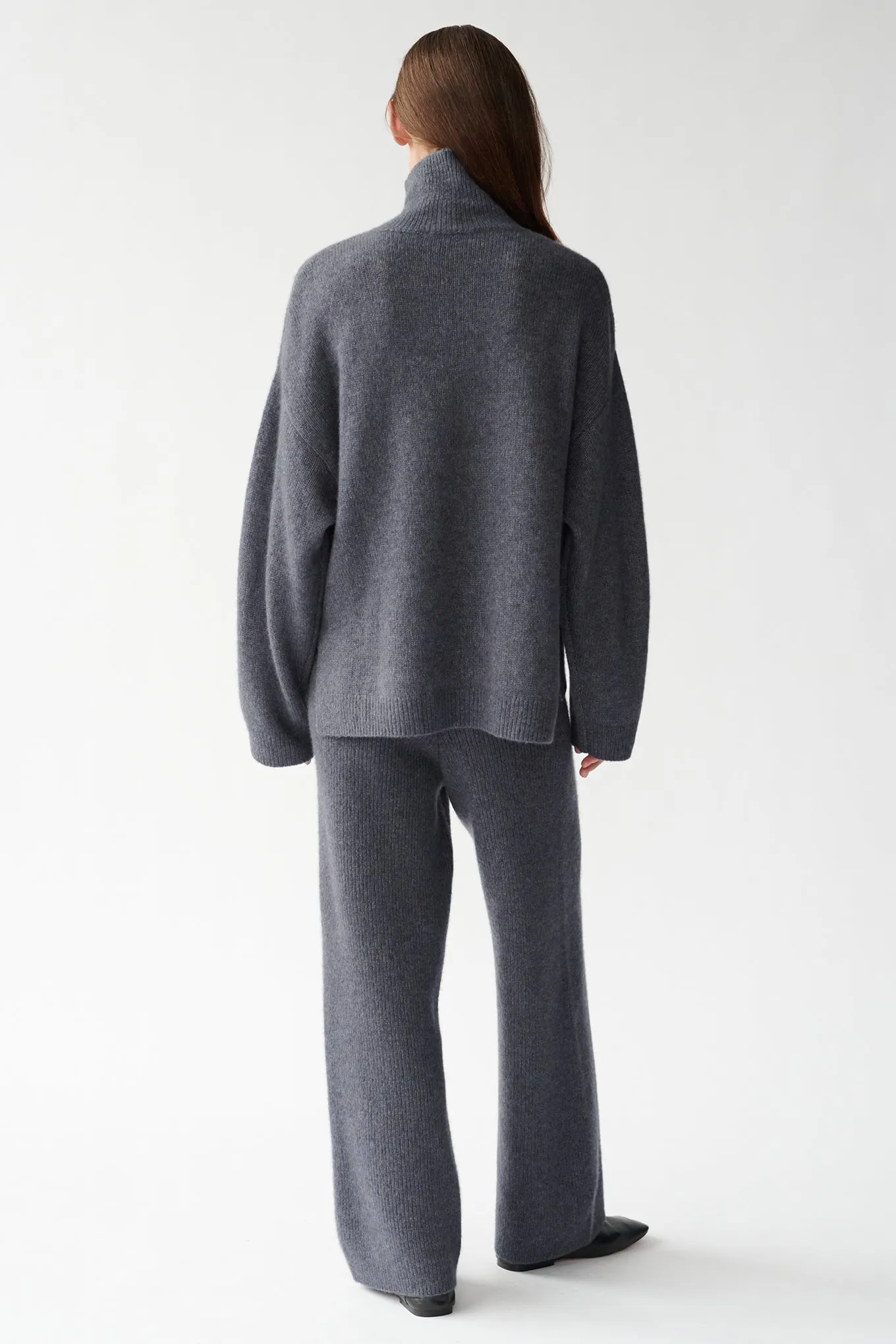 ZIGGA KNIT PANTS - INDIGO - SILK/CASHMERE