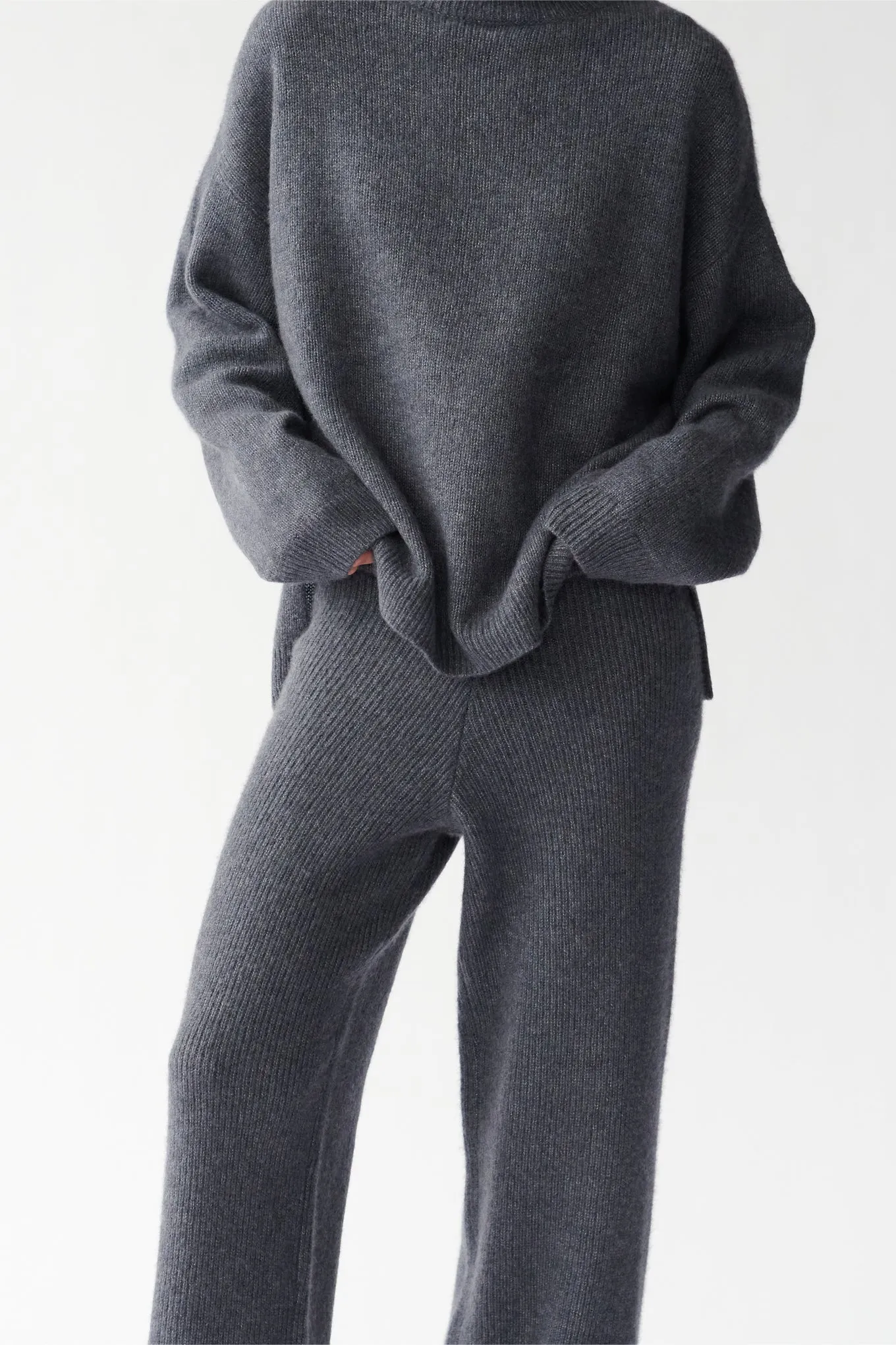 ZIGGA KNIT PANTS - INDIGO - SILK/CASHMERE