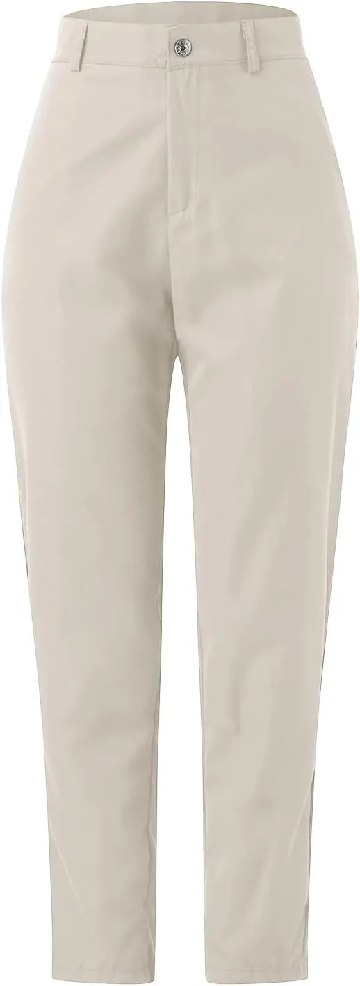 ZYXTIM Women's Bootcut Dress Pants High Waist Cotton Stretch Tapered Office Work Business Trousers with Pockets